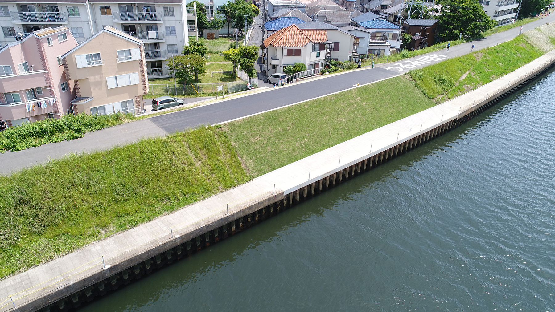 H30鶴見川水管橋左岸橋台撤去工事