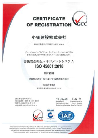 労働安全衛生マネジメントシステム ISO45001:2018